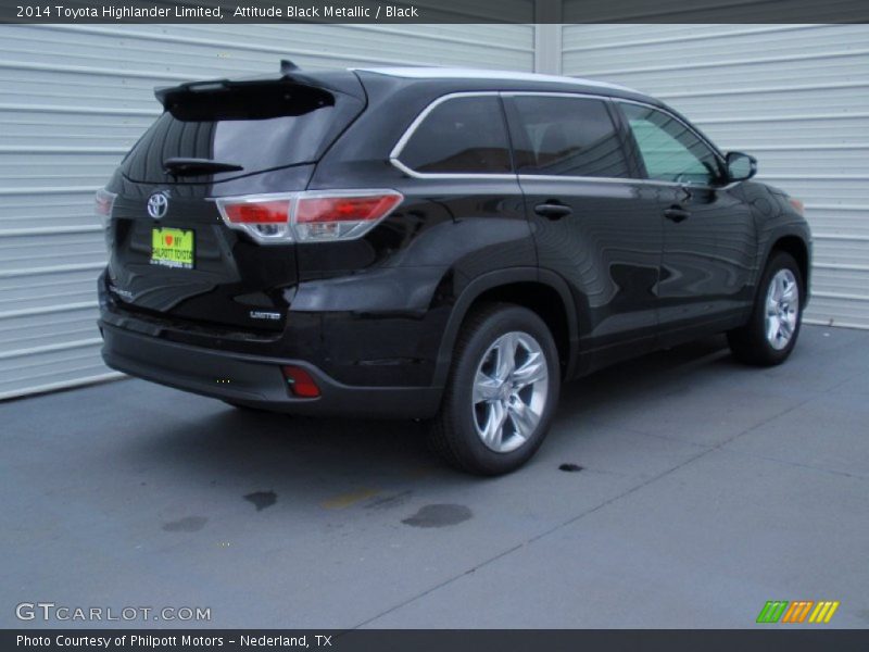 Attitude Black Metallic / Black 2014 Toyota Highlander Limited