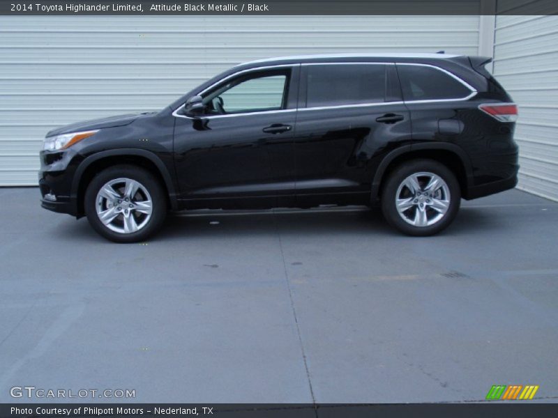 Attitude Black Metallic / Black 2014 Toyota Highlander Limited