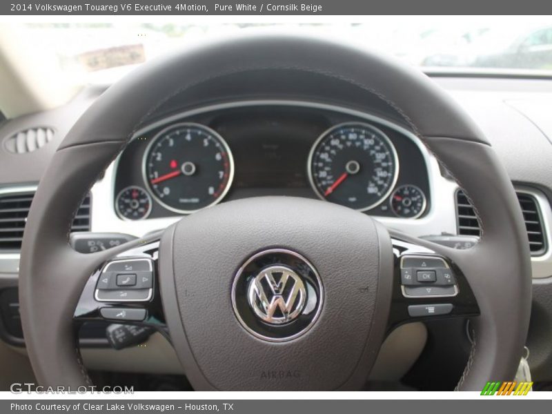 Pure White / Cornsilk Beige 2014 Volkswagen Touareg V6 Executive 4Motion