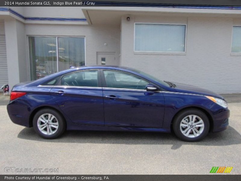 Indigo Blue Pearl / Gray 2014 Hyundai Sonata GLS