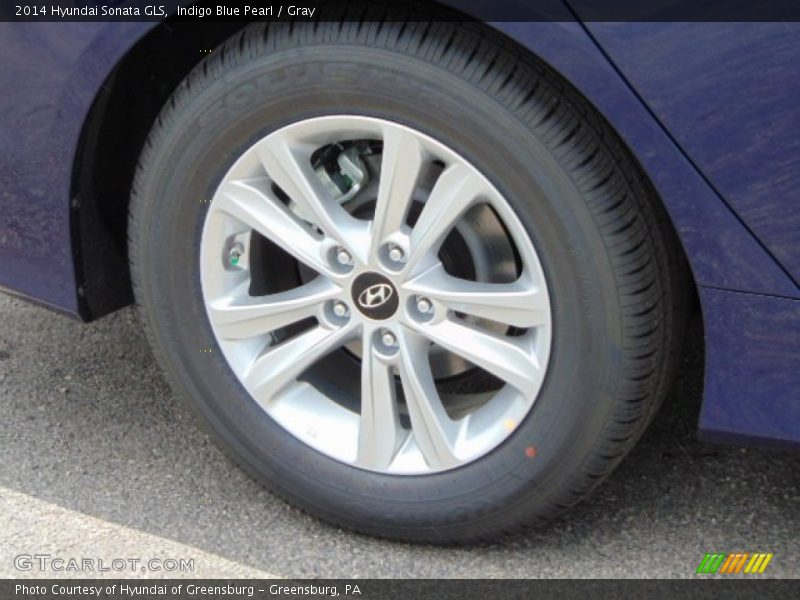 Indigo Blue Pearl / Gray 2014 Hyundai Sonata GLS