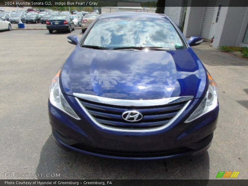 Indigo Blue Pearl / Gray 2014 Hyundai Sonata GLS