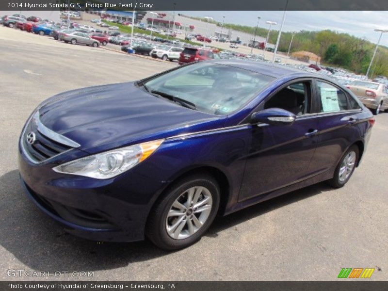 Indigo Blue Pearl / Gray 2014 Hyundai Sonata GLS