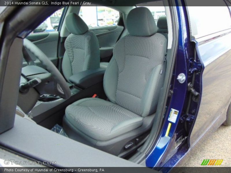 Indigo Blue Pearl / Gray 2014 Hyundai Sonata GLS