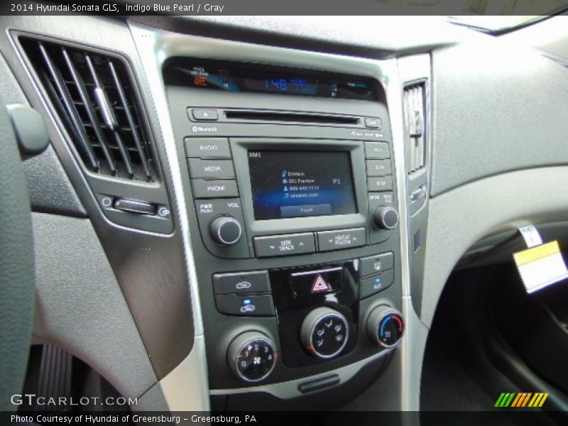 Indigo Blue Pearl / Gray 2014 Hyundai Sonata GLS