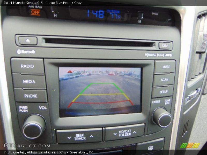 Indigo Blue Pearl / Gray 2014 Hyundai Sonata GLS