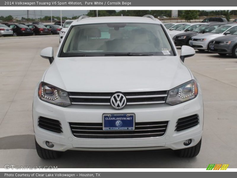 Pure White / Cornsilk Beige 2014 Volkswagen Touareg V6 Sport 4Motion