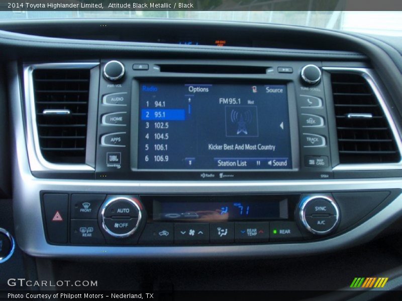 Attitude Black Metallic / Black 2014 Toyota Highlander Limited