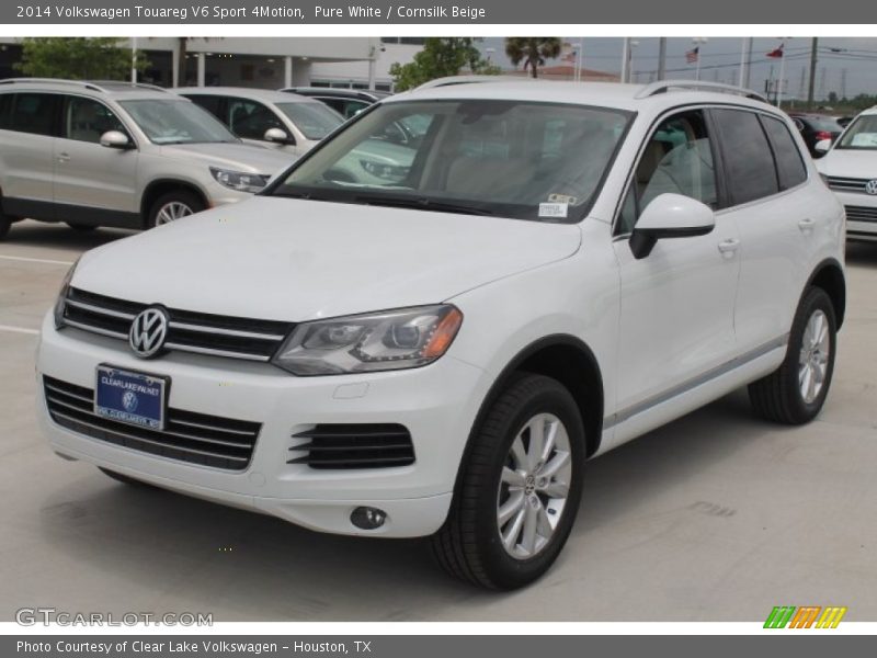 Pure White / Cornsilk Beige 2014 Volkswagen Touareg V6 Sport 4Motion