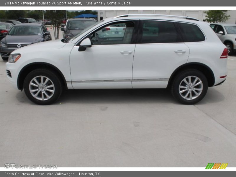 Pure White / Cornsilk Beige 2014 Volkswagen Touareg V6 Sport 4Motion