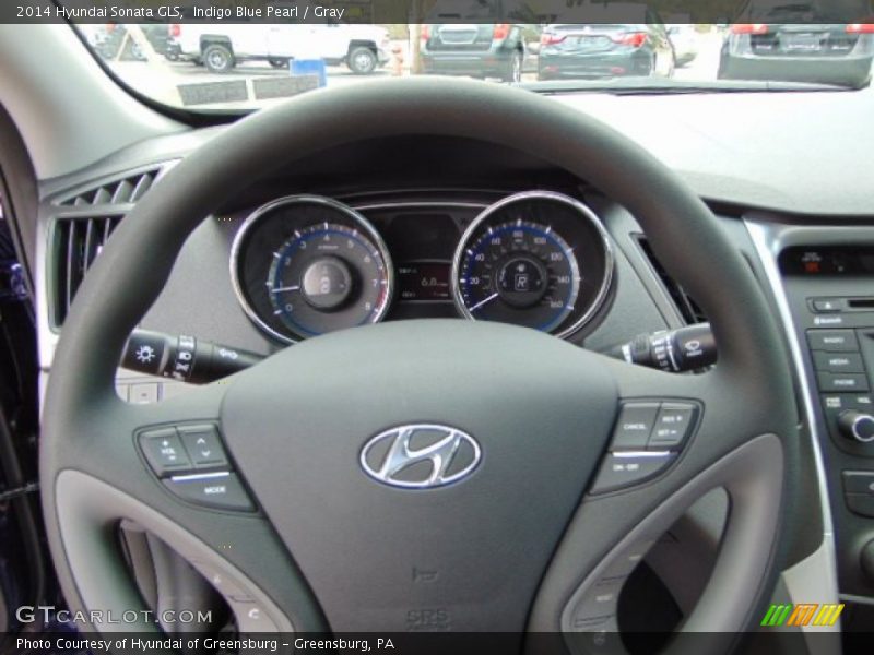 Indigo Blue Pearl / Gray 2014 Hyundai Sonata GLS