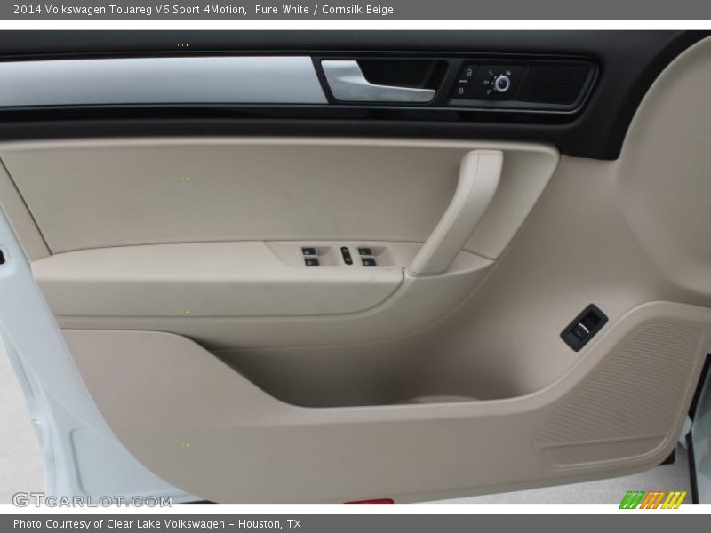 Pure White / Cornsilk Beige 2014 Volkswagen Touareg V6 Sport 4Motion