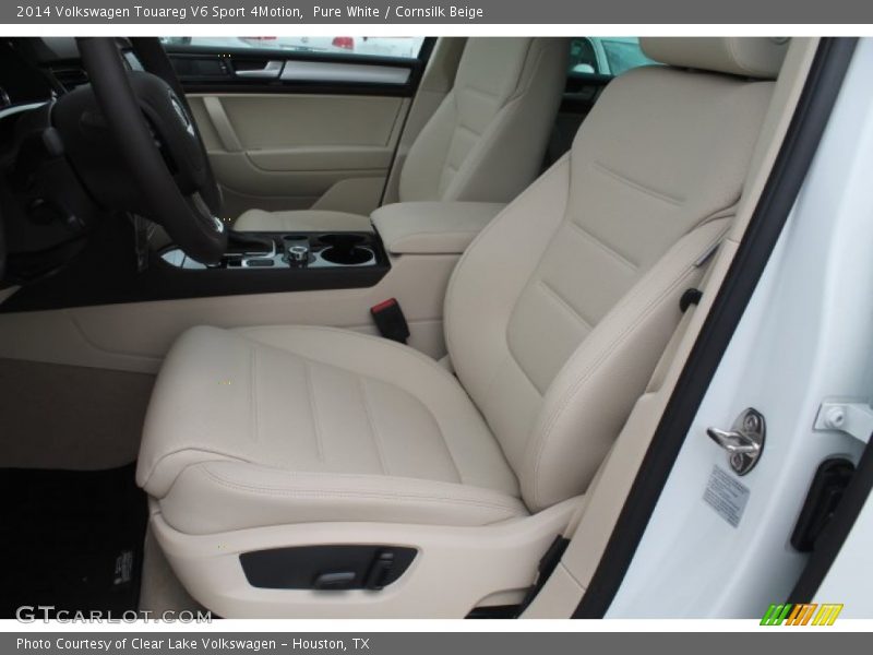 Pure White / Cornsilk Beige 2014 Volkswagen Touareg V6 Sport 4Motion