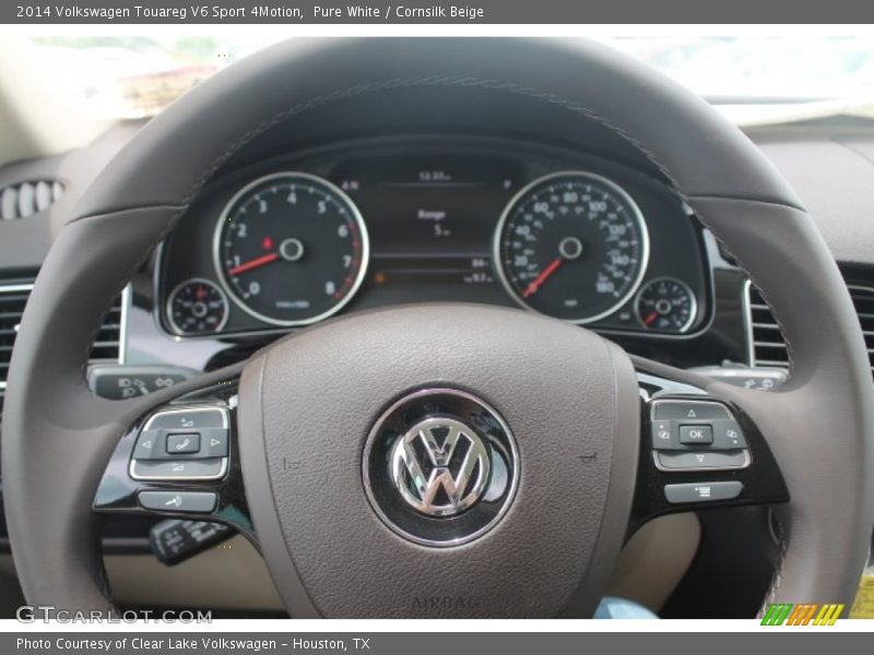 Pure White / Cornsilk Beige 2014 Volkswagen Touareg V6 Sport 4Motion