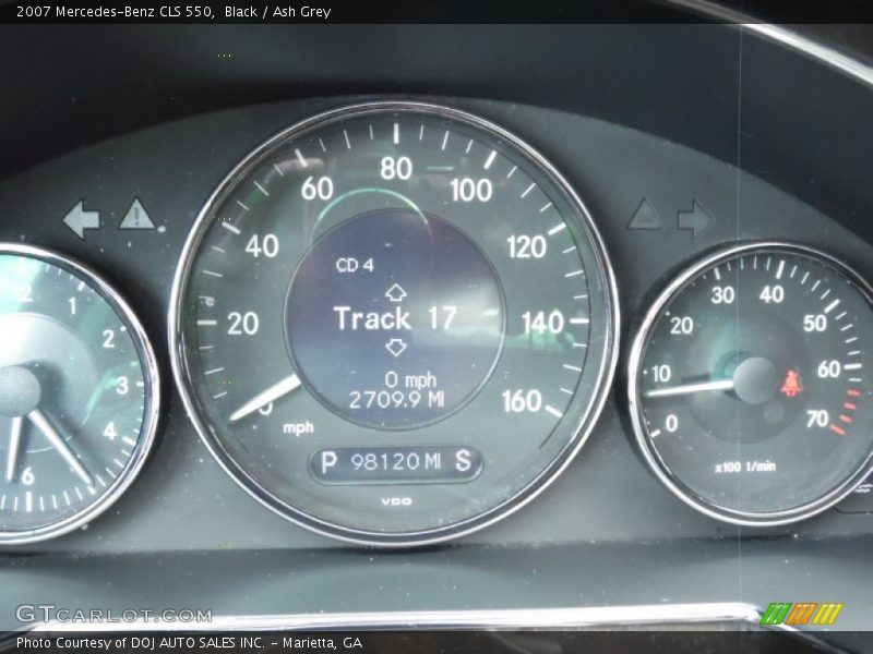 Black / Ash Grey 2007 Mercedes-Benz CLS 550