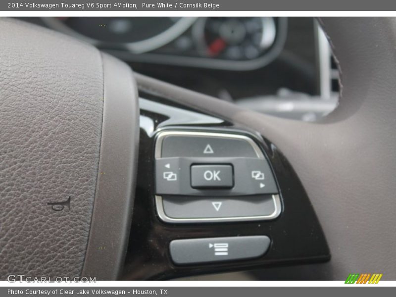 Pure White / Cornsilk Beige 2014 Volkswagen Touareg V6 Sport 4Motion
