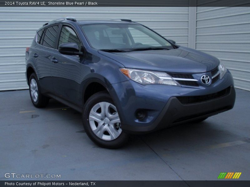 Shoreline Blue Pearl / Black 2014 Toyota RAV4 LE