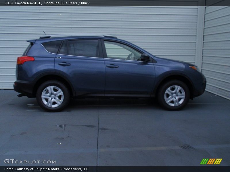 Shoreline Blue Pearl / Black 2014 Toyota RAV4 LE