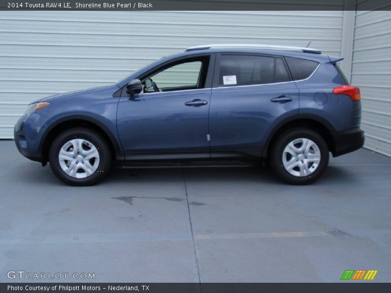 Shoreline Blue Pearl / Black 2014 Toyota RAV4 LE