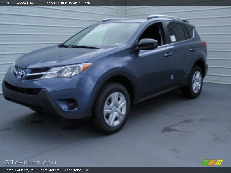 Shoreline Blue Pearl / Black 2014 Toyota RAV4 LE