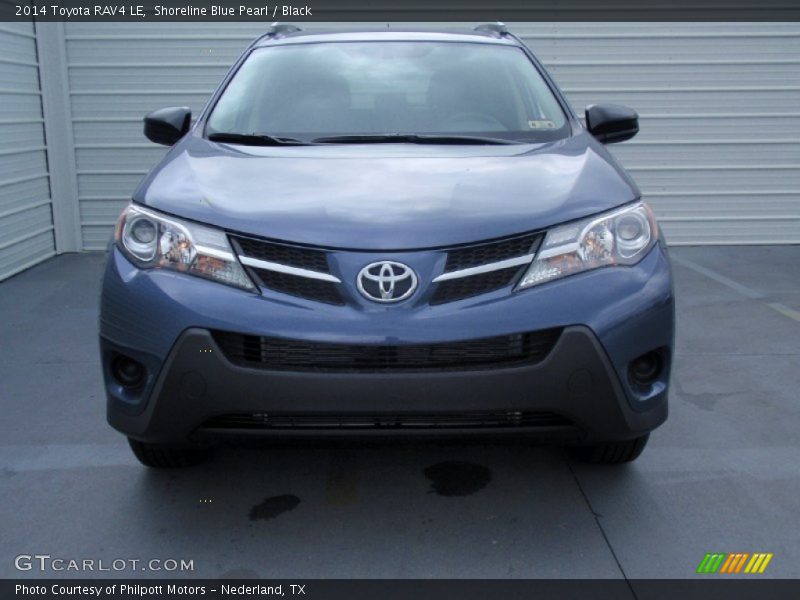Shoreline Blue Pearl / Black 2014 Toyota RAV4 LE