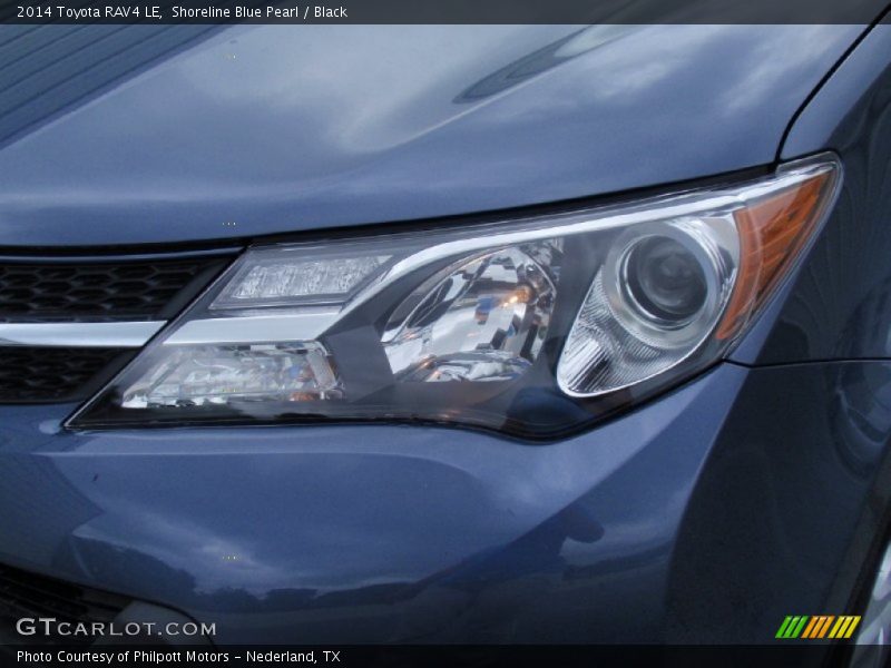 Shoreline Blue Pearl / Black 2014 Toyota RAV4 LE