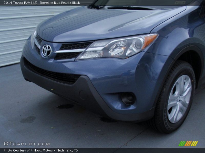 Shoreline Blue Pearl / Black 2014 Toyota RAV4 LE