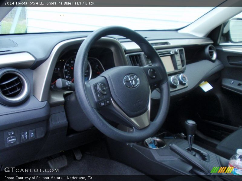 Shoreline Blue Pearl / Black 2014 Toyota RAV4 LE