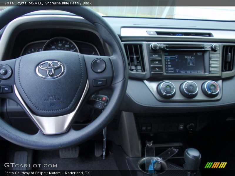 Shoreline Blue Pearl / Black 2014 Toyota RAV4 LE