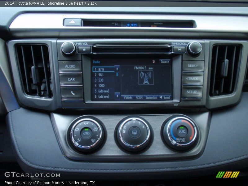 Shoreline Blue Pearl / Black 2014 Toyota RAV4 LE