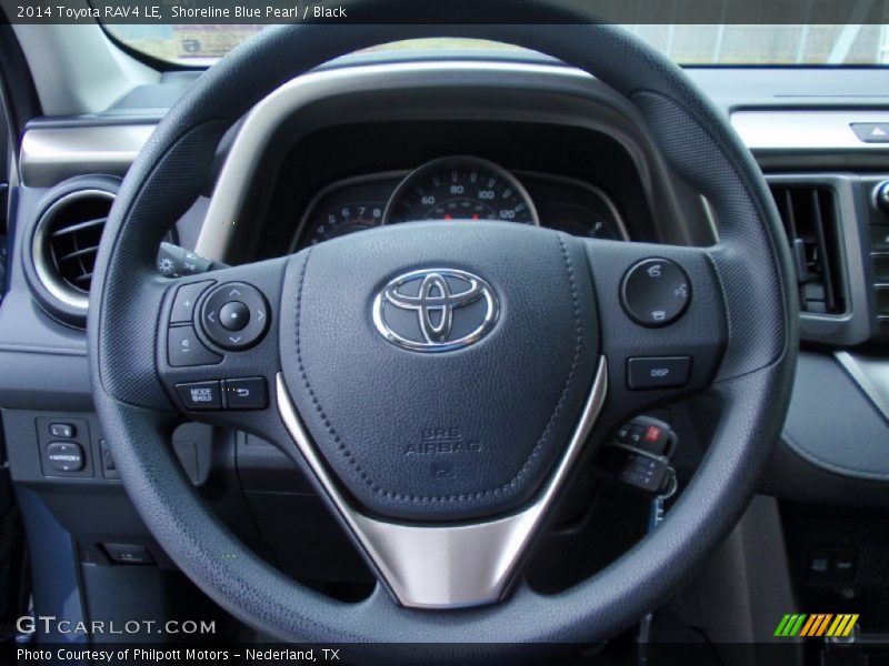 Shoreline Blue Pearl / Black 2014 Toyota RAV4 LE