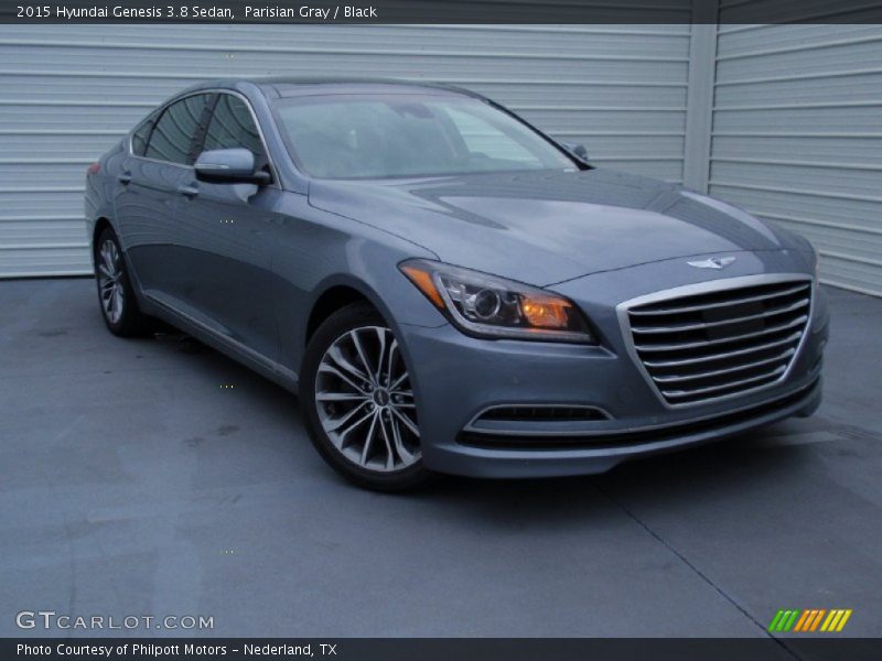 Parisian Gray / Black 2015 Hyundai Genesis 3.8 Sedan