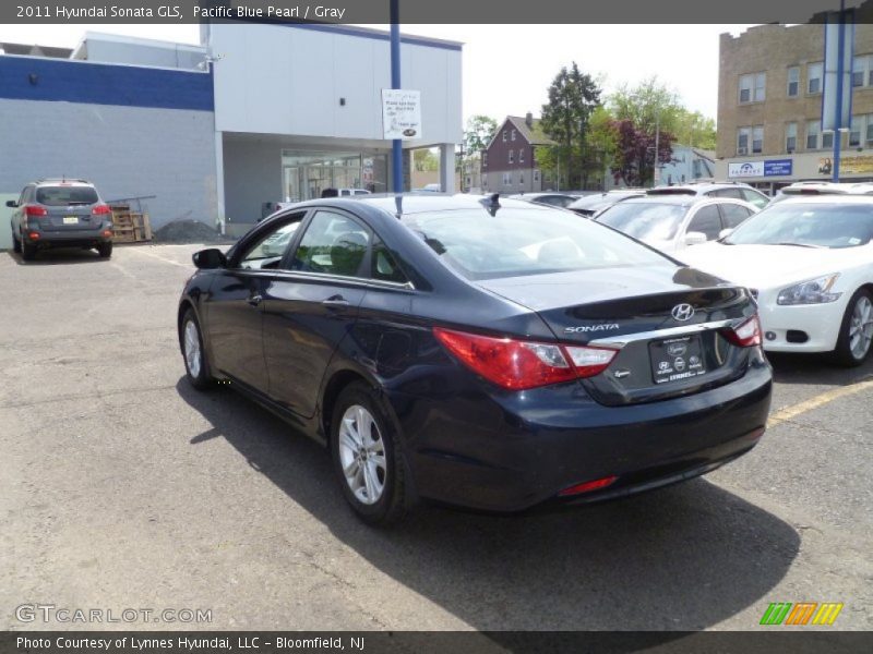 Pacific Blue Pearl / Gray 2011 Hyundai Sonata GLS