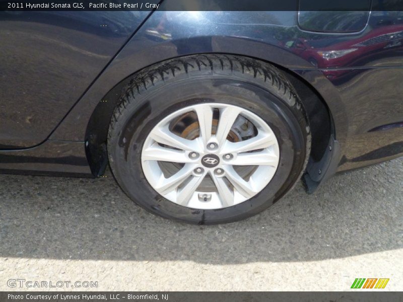 Pacific Blue Pearl / Gray 2011 Hyundai Sonata GLS