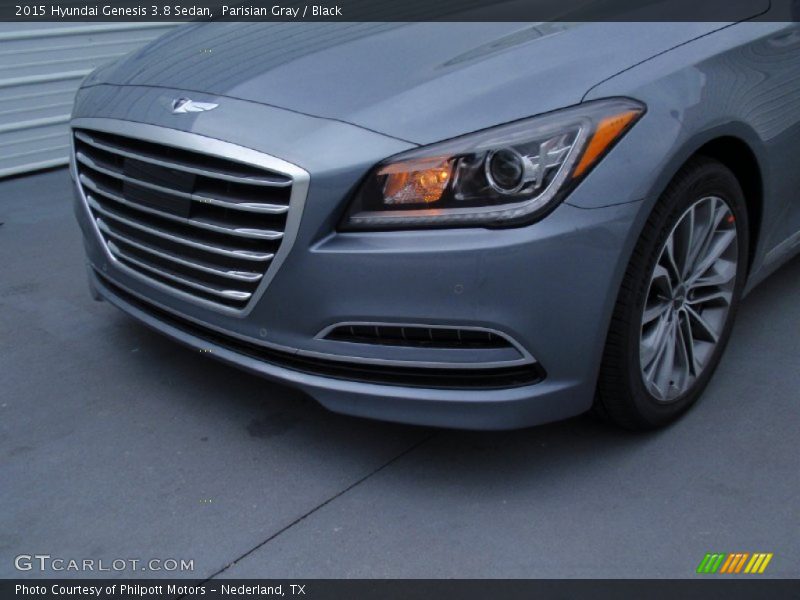 Parisian Gray / Black 2015 Hyundai Genesis 3.8 Sedan