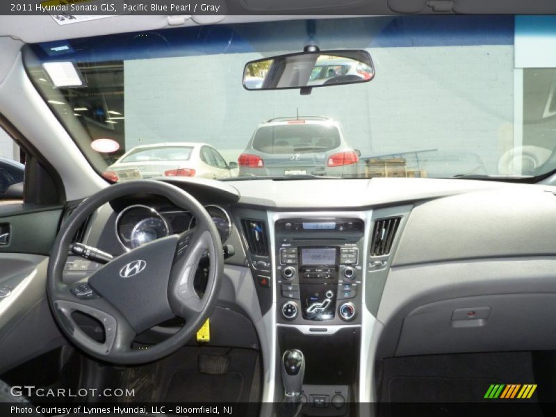 Pacific Blue Pearl / Gray 2011 Hyundai Sonata GLS