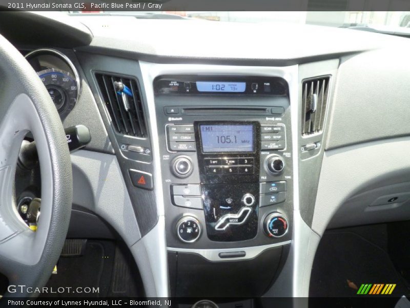 Pacific Blue Pearl / Gray 2011 Hyundai Sonata GLS