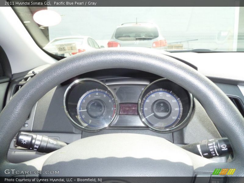 Pacific Blue Pearl / Gray 2011 Hyundai Sonata GLS