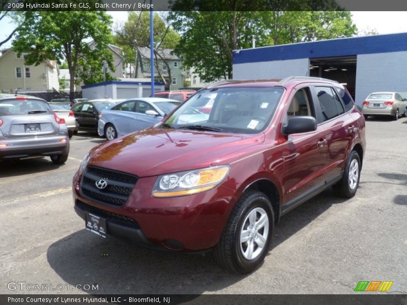 Dark Cherry / Beige 2009 Hyundai Santa Fe GLS