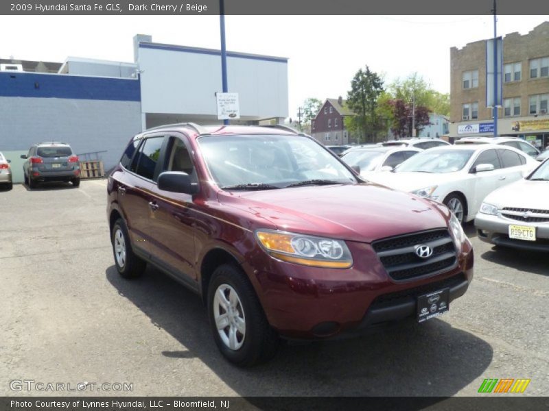 Dark Cherry / Beige 2009 Hyundai Santa Fe GLS
