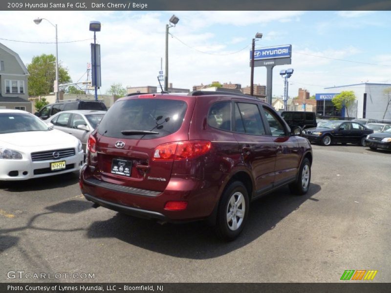 Dark Cherry / Beige 2009 Hyundai Santa Fe GLS