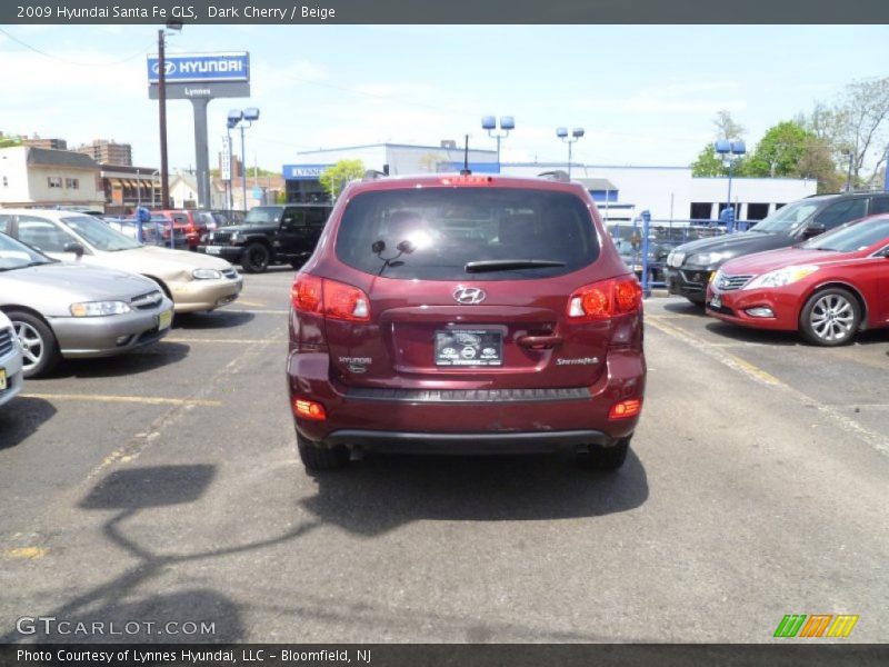 Dark Cherry / Beige 2009 Hyundai Santa Fe GLS