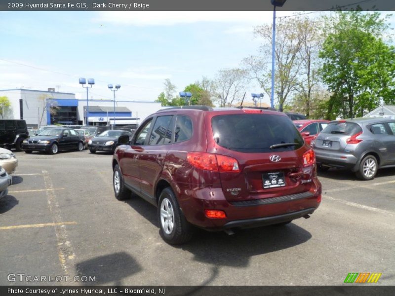 Dark Cherry / Beige 2009 Hyundai Santa Fe GLS