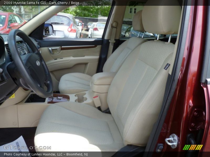 Dark Cherry / Beige 2009 Hyundai Santa Fe GLS