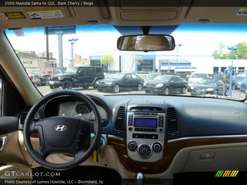 Dark Cherry / Beige 2009 Hyundai Santa Fe GLS