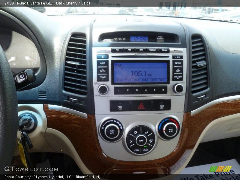 Dark Cherry / Beige 2009 Hyundai Santa Fe GLS