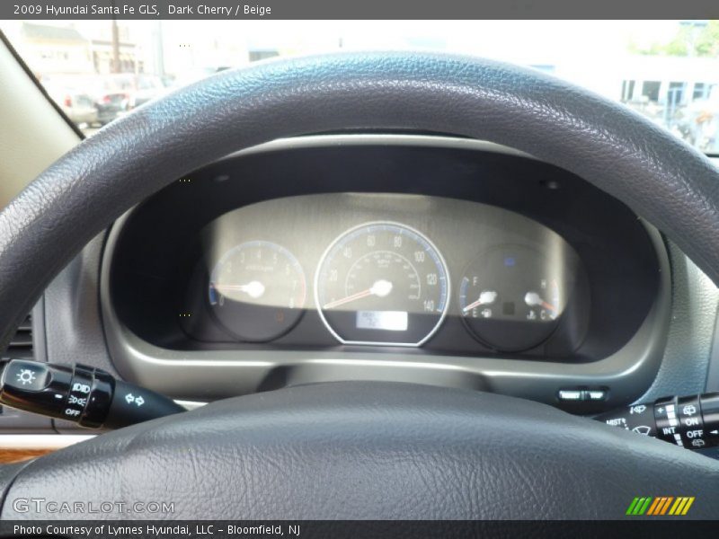 Dark Cherry / Beige 2009 Hyundai Santa Fe GLS