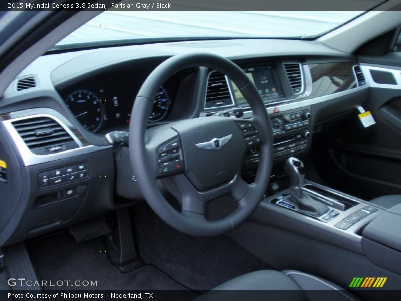 Parisian Gray / Black 2015 Hyundai Genesis 3.8 Sedan