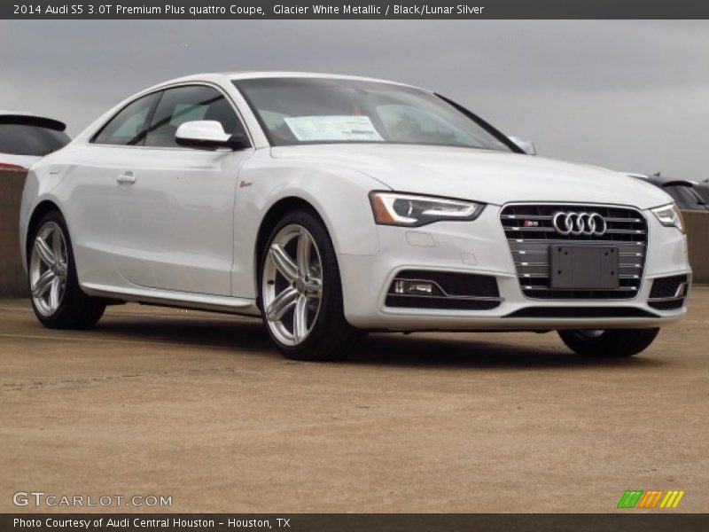 Glacier White Metallic / Black/Lunar Silver 2014 Audi S5 3.0T Premium Plus quattro Coupe