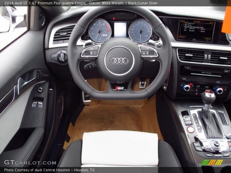 Glacier White Metallic / Black/Lunar Silver 2014 Audi S5 3.0T Premium Plus quattro Coupe